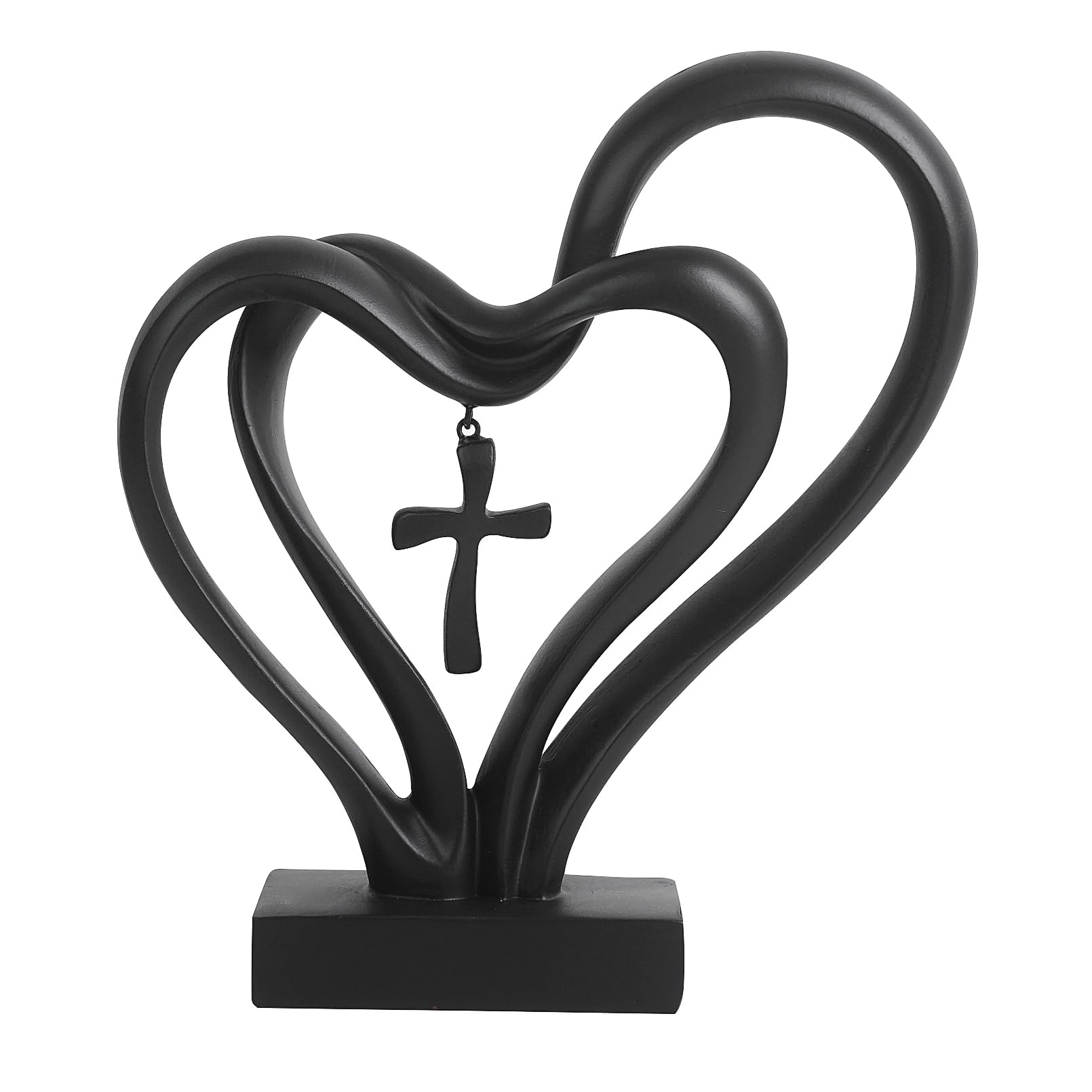 キング Two Hearts Amazon.com: DreamsEden Two Hearts with Cross Sculpture